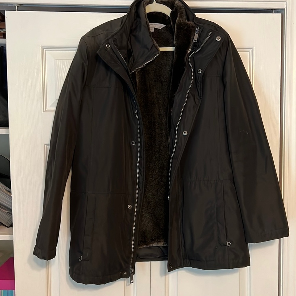 LAST CHANCE! Marc New York Black Jacket Removable Faux Fur Lining Mens